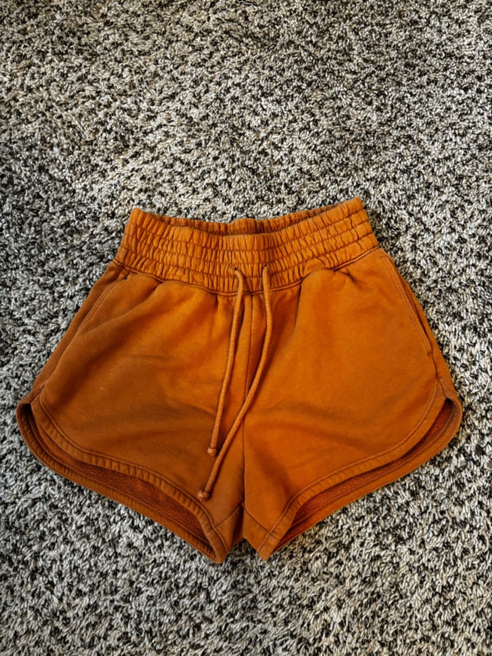 Abercrombie & Fitch Rust Orange Athletic Drawstring Shorts